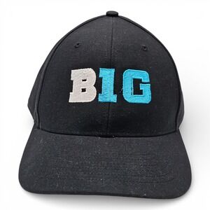 Richardson UMP 540 Fitted Hat Mens 7 1/4 Black Good Big Ten B1G Baseball Cap